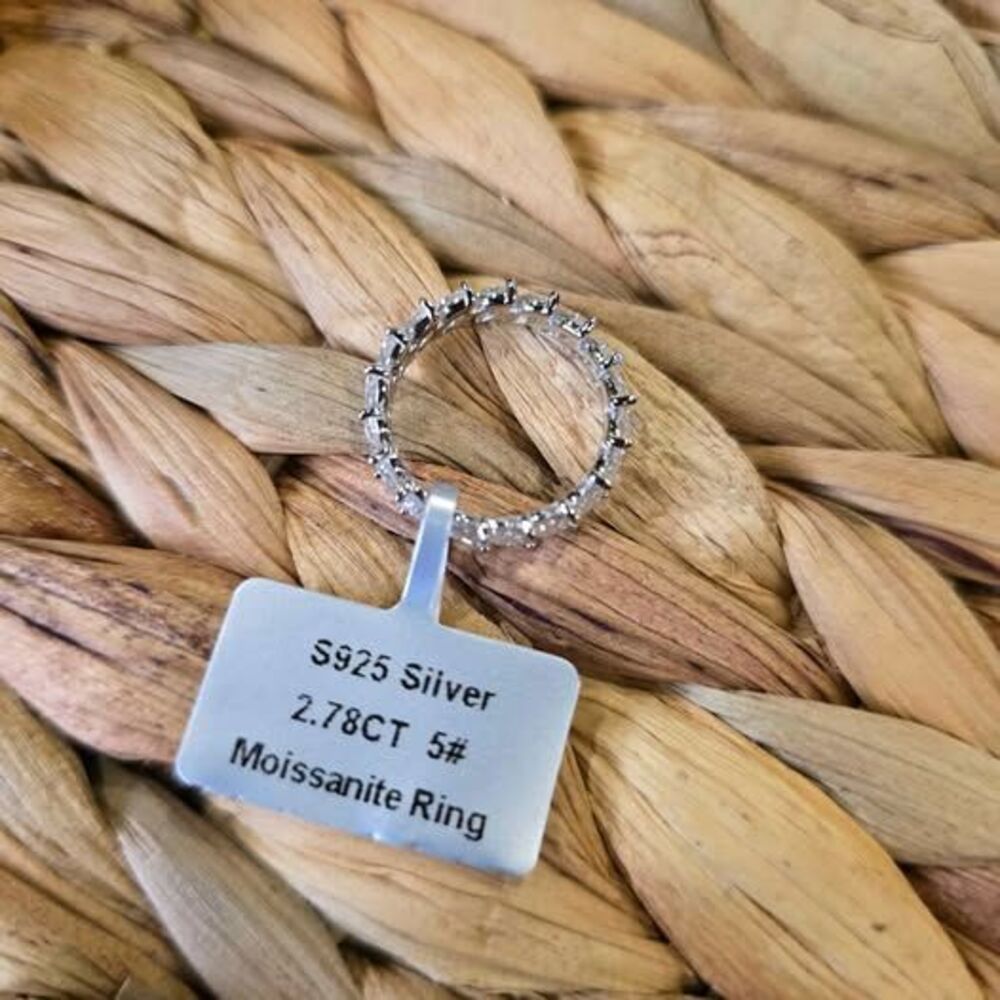 S925 Silver 2.78CT Moissanite Ring Size 5